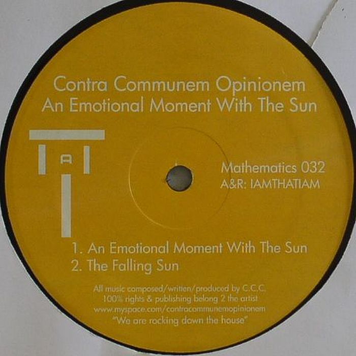 CONTRA COMMUNMEN OPINIONEM - An Emotional Moment With The Sun
