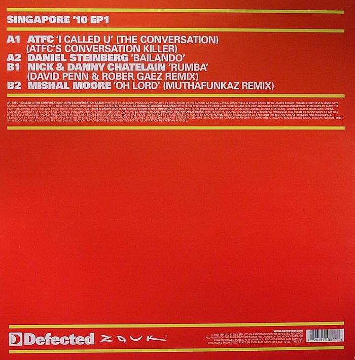 ATFC/DANIEL STEINBERG/NICK & DANNY CHATELAIN/MISHAL MOORE - Defected In The House: Zouk Out Singapore '10 EP 1