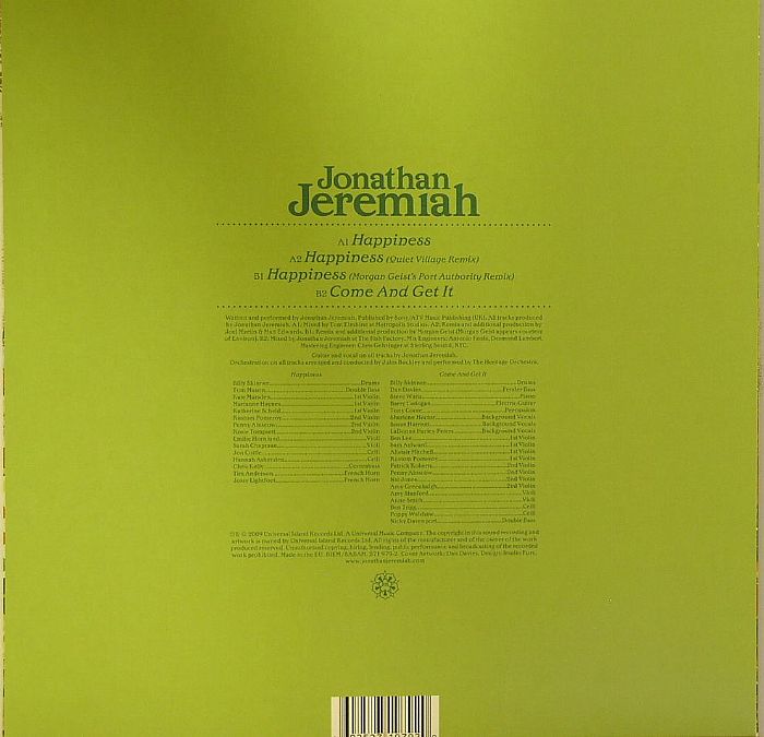 JEREMIAH, Jonathan - Happiness