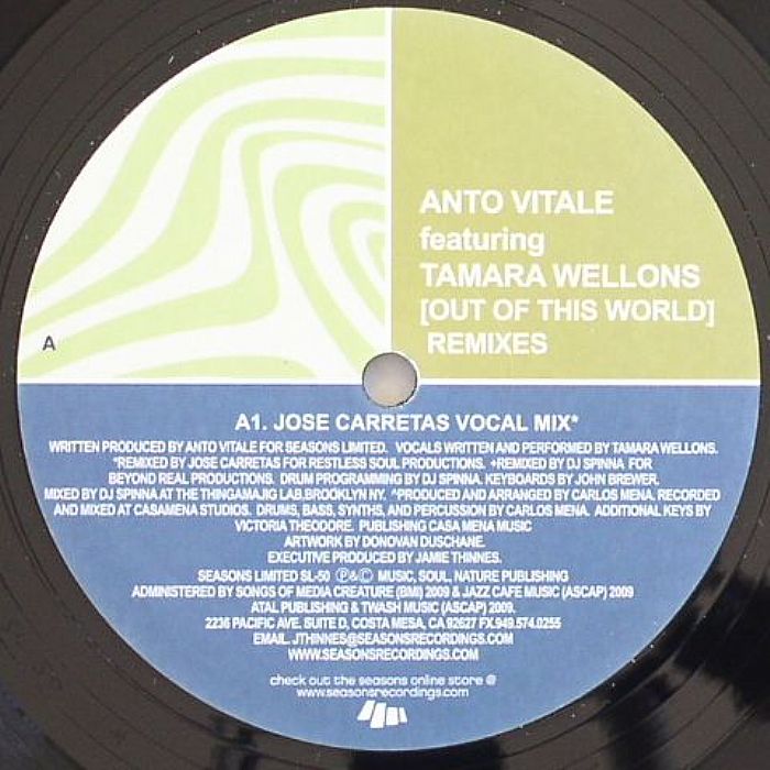 VITALE, Anto feat TAMARA WELLONS - Out Of This World (remixes)
