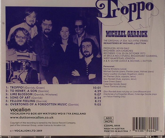 garrick, michael - troppo (remastered)