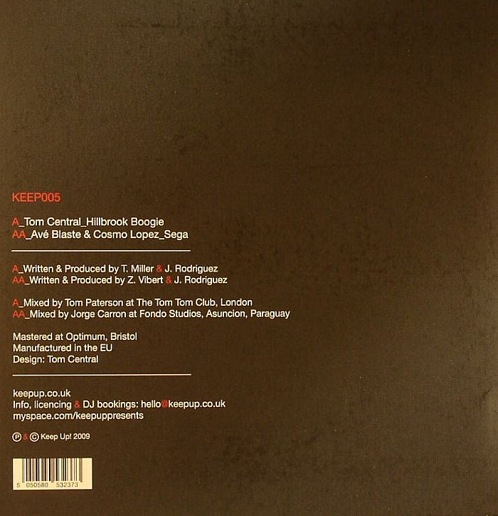 CENTRAL, Tom/AVE BLASTE/COSMO LOPEZ - Hillbrook Boogie