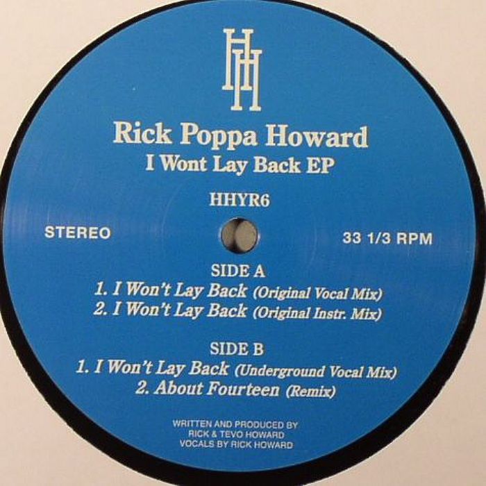 HOWARD, Rick Poppa - I Won't Lay Back EP