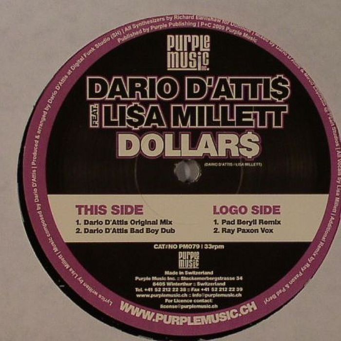 D'ATTIS, Dario feat LISA MILLETT - Dollars
