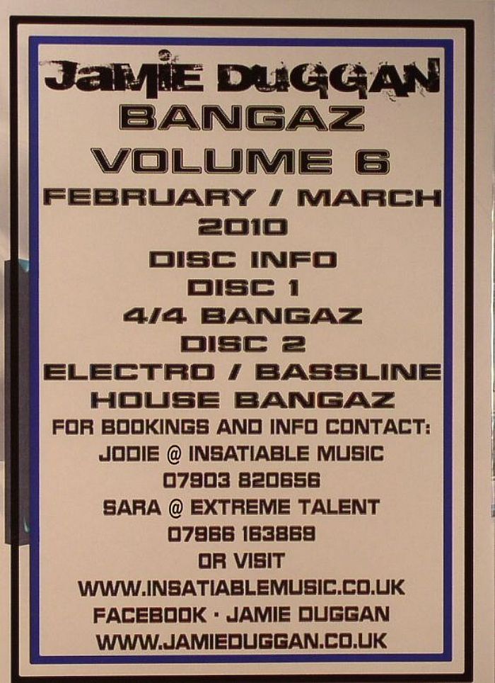 DUGGAN, Jamie/VARIOUS - Bangaz Volume 6: February/March 2010