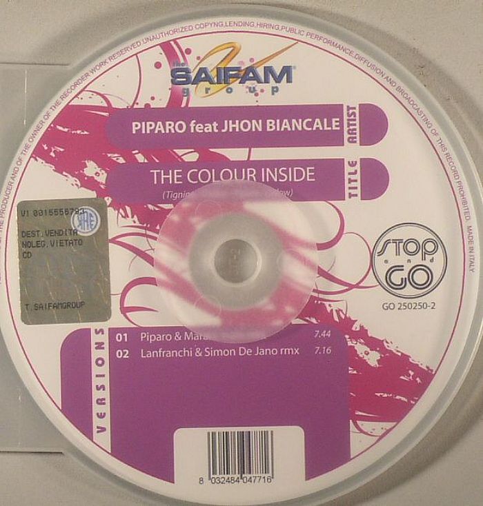 PIPARO feat JOHN BIANCALE - The Colour Inside
