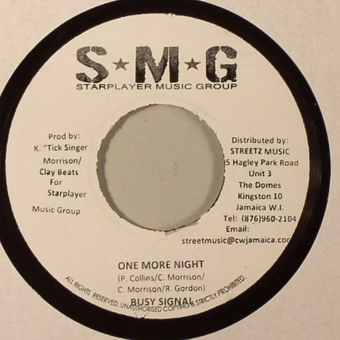 BUSY SIGNAL One More Night (Riddim) vinyl at Juno Records.