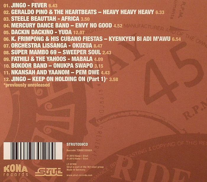 VARIOUS - Afro Rock Volume 1: A Collection Of Rare & Unreleased Afro Beat Quarried From Across The Continent