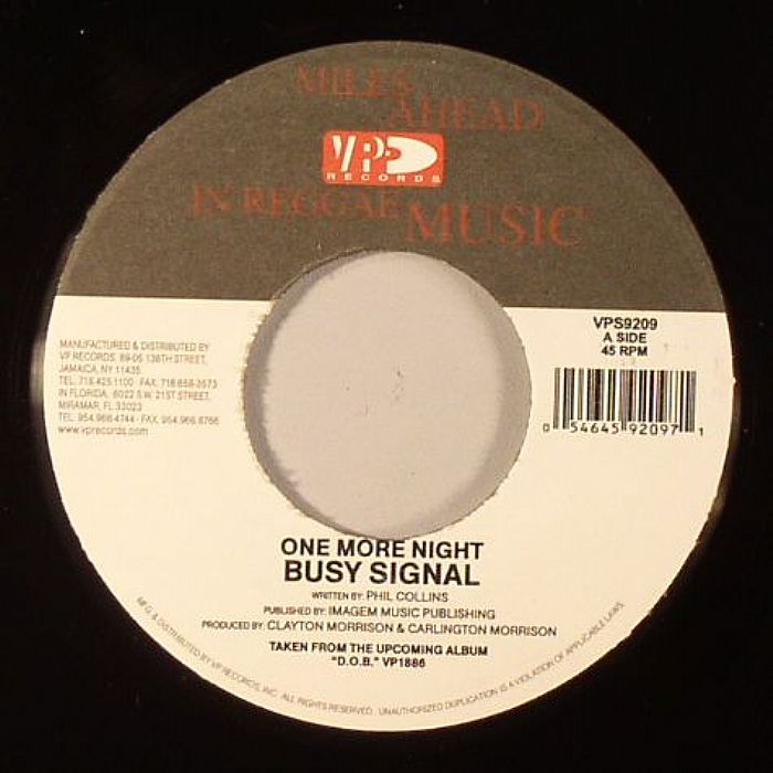 BUSY SIGNAL - One More Night