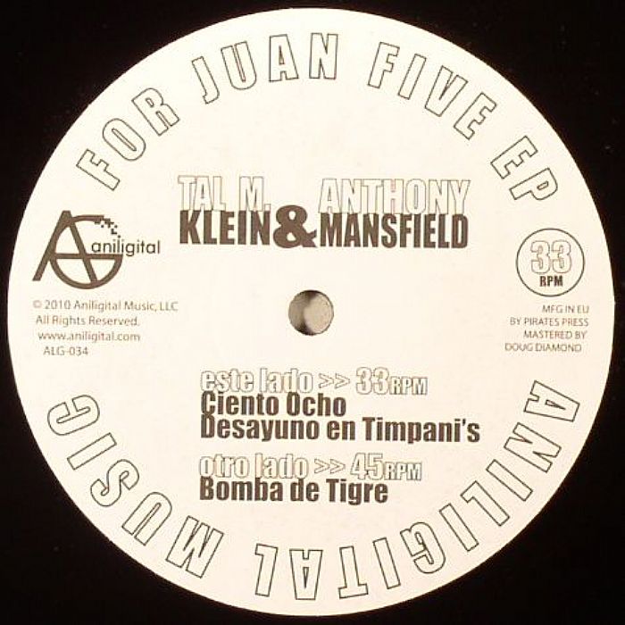 KLEIN , Tal M/ANTHONY MANSFIELD - For Juan Five EP