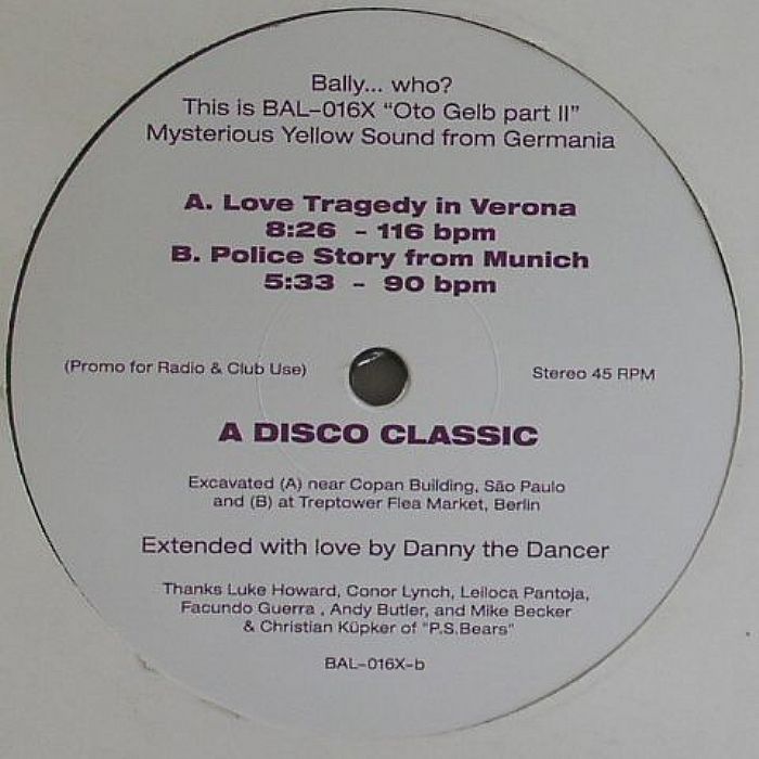 DANNY THE DANCER presents OTO GELB - A Disco Classic