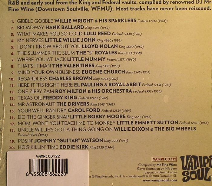 MR FINE WINE/VARIOUS - R&B Hipshakers Vol 1: Teach Me To Monkey