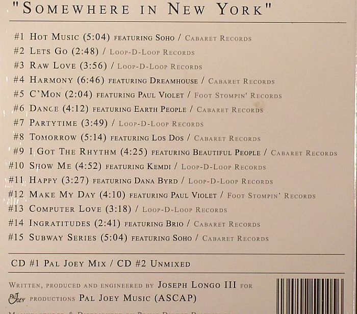 PAL JOEY - Somewhere In New York