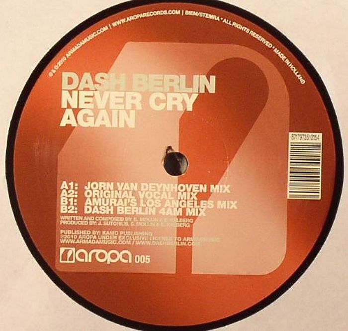 DASH BERLIN - Never Cry Again