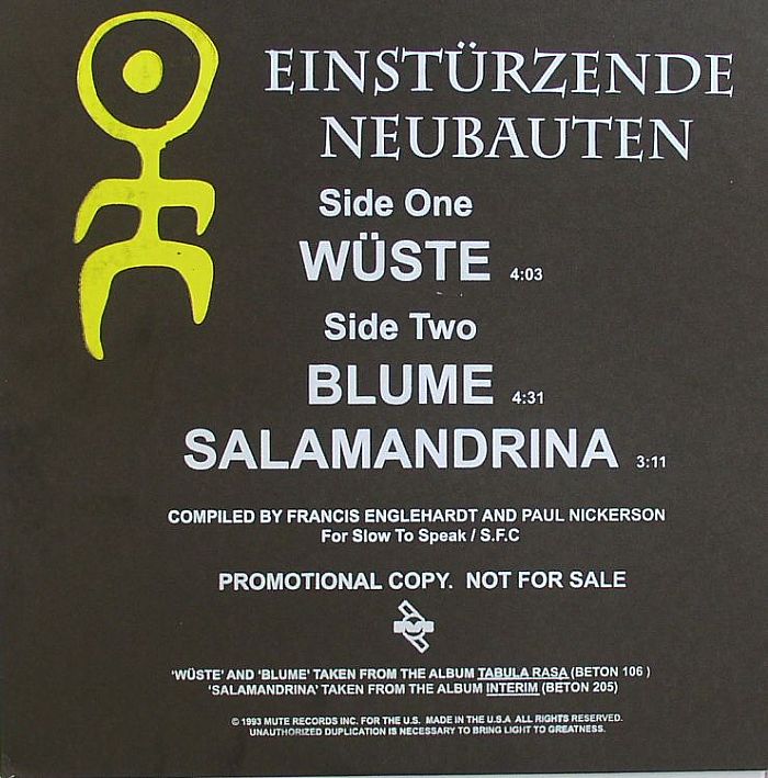 Franics Englehardt | Paul Nickerson – Wuste vinyl cover