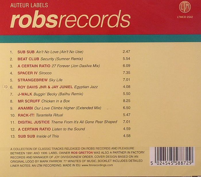 VARIOUS - Auteur Labels: Robs Records
