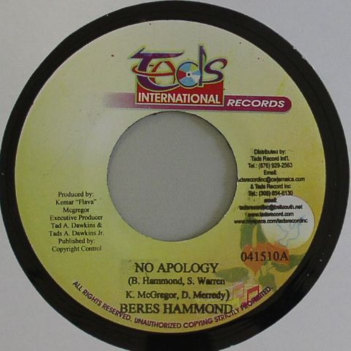 HAMMOND, Beres/MAXI PRIEST - No Apology (Classic Riddim)