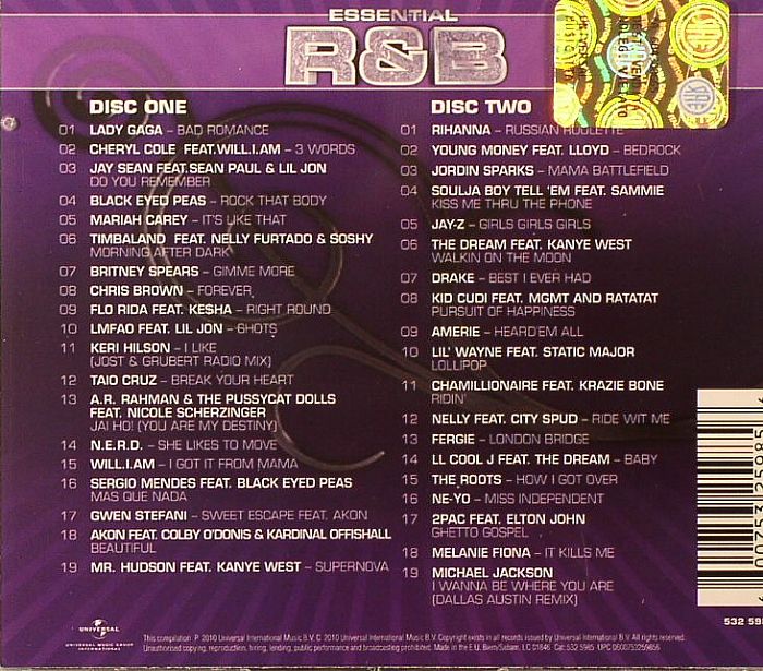 VARIOUS Essential R&B: Best Hits Collection 2010 CD At Juno Records.