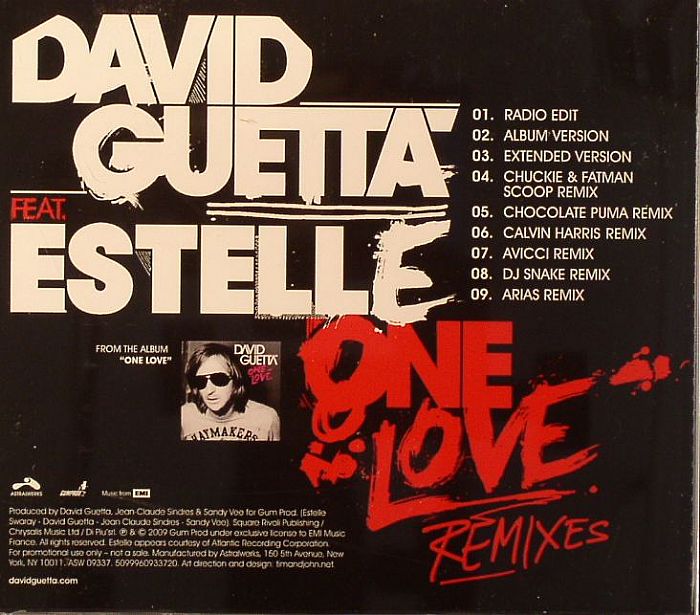 GUETTA, David feat ESTELLE One Love (remixes) CD at Juno Records.