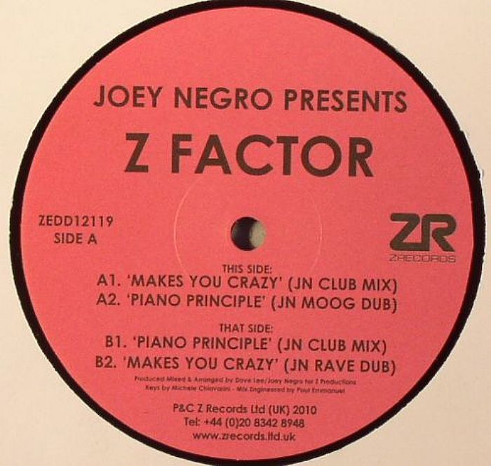 NEGRO, Joey presents Z FACTOR - Makes Me Crazy