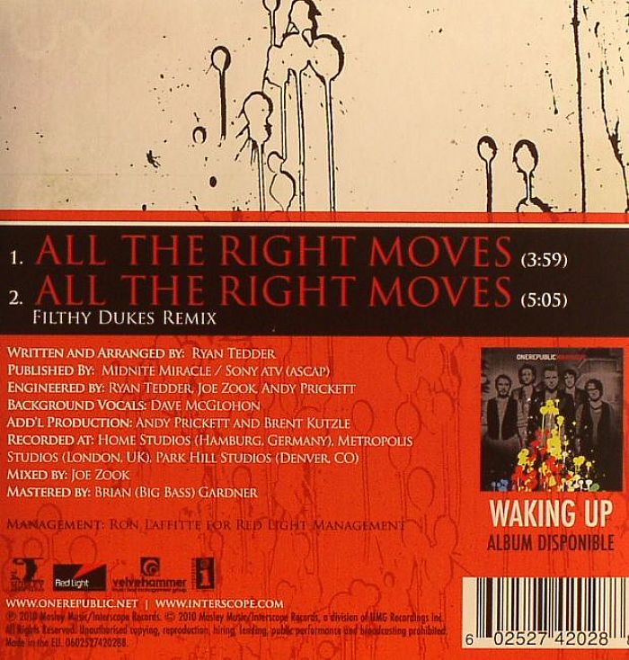 All The Right Moves Onerepublic Mp3 Download ONEREPUBLIC All The Right Moves CD at Juno Records.