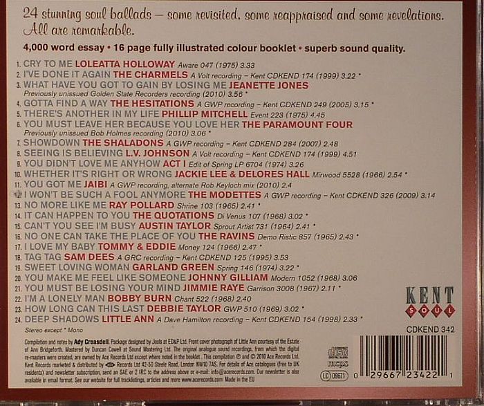 VARIOUS - Deep Shadows: The Best Of Kent Ballads