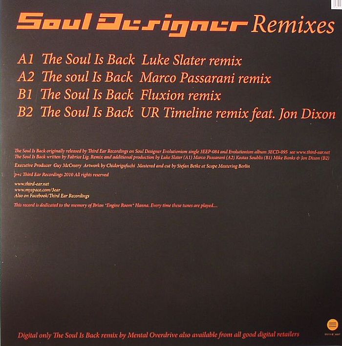 SOUL DESIGNER - The Soul Is Back (remixes)