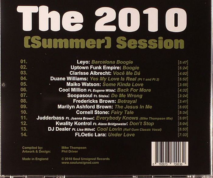 THOMPSON, Mike/VARIOUS - The 2010 (Summer) Session