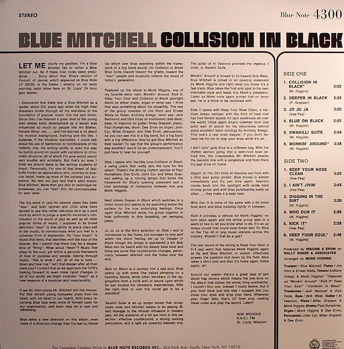 Blue Mitchell – Collision In Black – Vinyl (LP, Album, Stereo), 1969  [r15626152] | Discogs