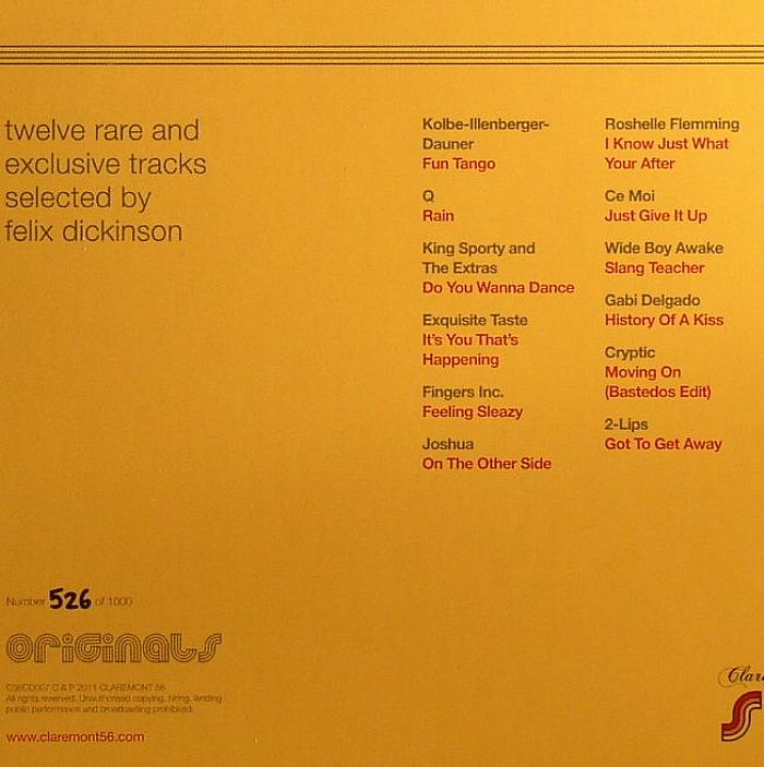 DICKINSON, Felix/VARIOUS - Originals Volume 5