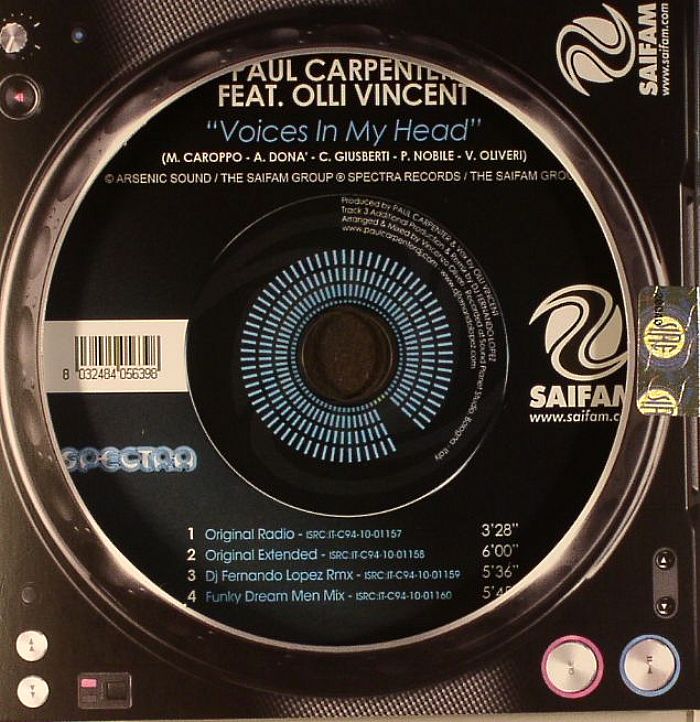 CARPENTER, Paul feat OLLI VINCENT - Voices In My Head