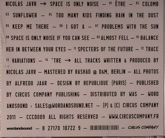 JAAR, Nicolas - Space Is Only Noise