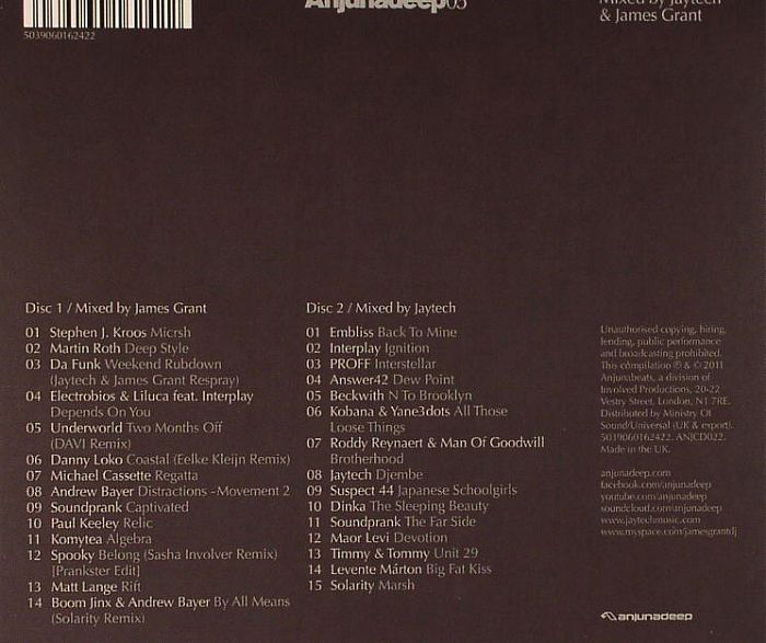 JAYTECH/JAMES GRANT/VARIOUS - Anjunadeep 03