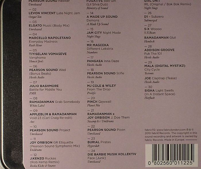 PEARSON SOUND/RAMADANMAN/VARIOUS - Fabriclive 56: Pearson Sound/Ramadanman