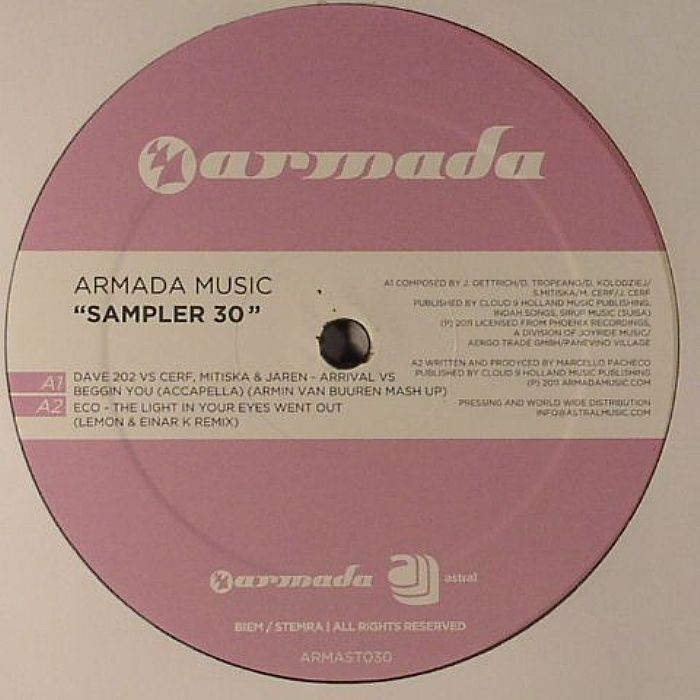 DAVE 202 vs CERF/MITISKA/JAREN/ECO/MIKE presents PLASTIC BOY/ROGER SHAH presents SUNLOUGER - Armada Music Sampler 30