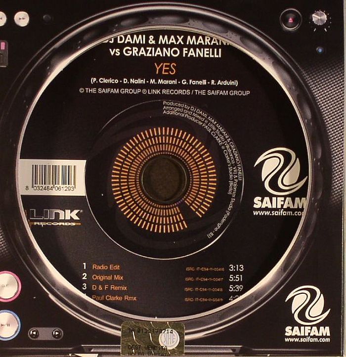 DJ DAMI/MAX MARANI vs GRAZIANO FANELLI - Yes