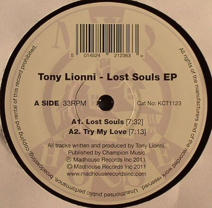 LIONNI, Tony - Lost Souls EP