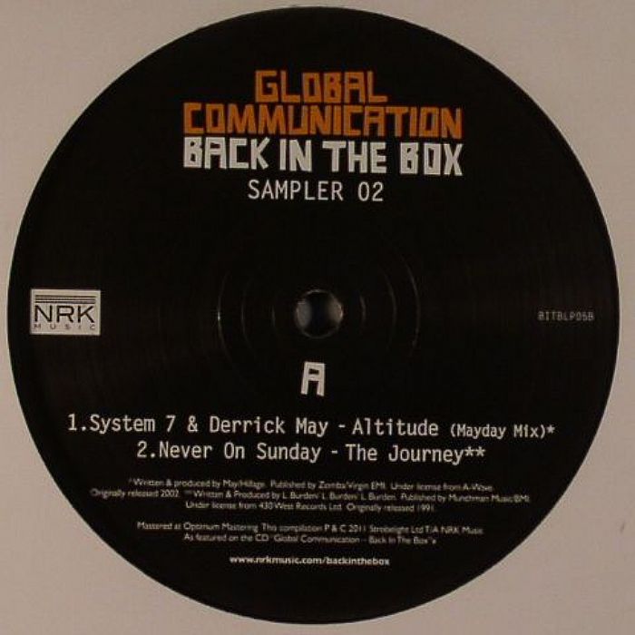 SYSTEM 7/DERRICK MAY/NEVER ON SUNDAY/SPEEDY J - Back In The Box Sampler 02