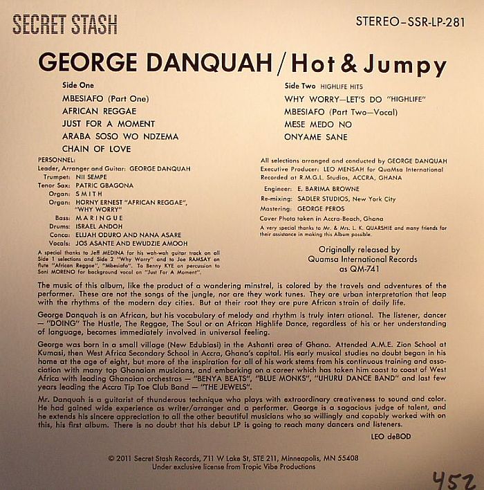 DANQUAH, George - Hot & Jumpy: New Dimensions In African Hustle! Reggae! Soul!