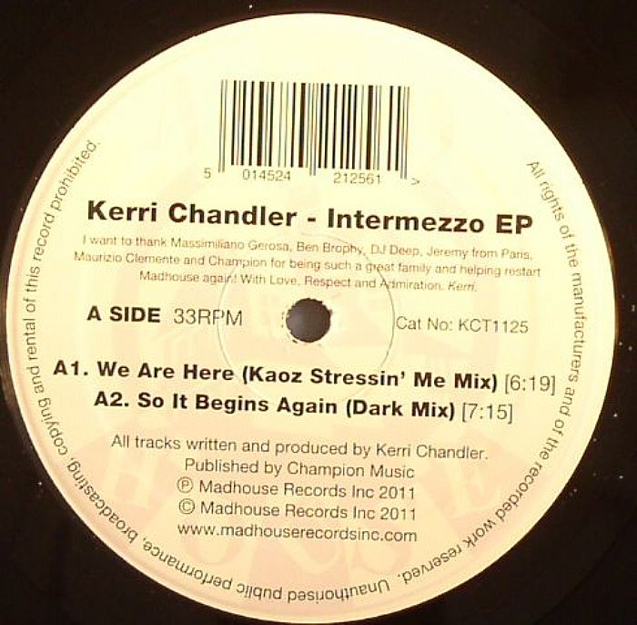 CHANDLER, Kerri - Intermezzo EP