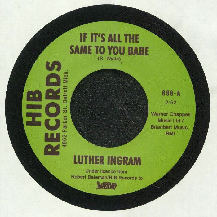 INGRAM, Luther - If It's All The Same To You