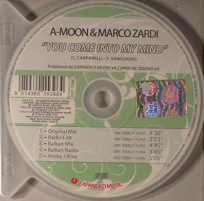 A MOON/MARCO ZARDI - You Come Into My Mind