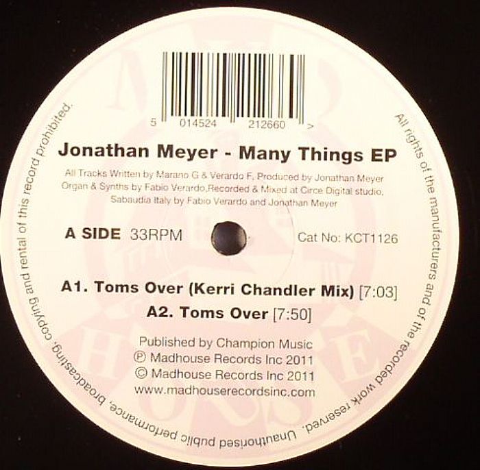 MEYER, Jonathan - Many Thing EP