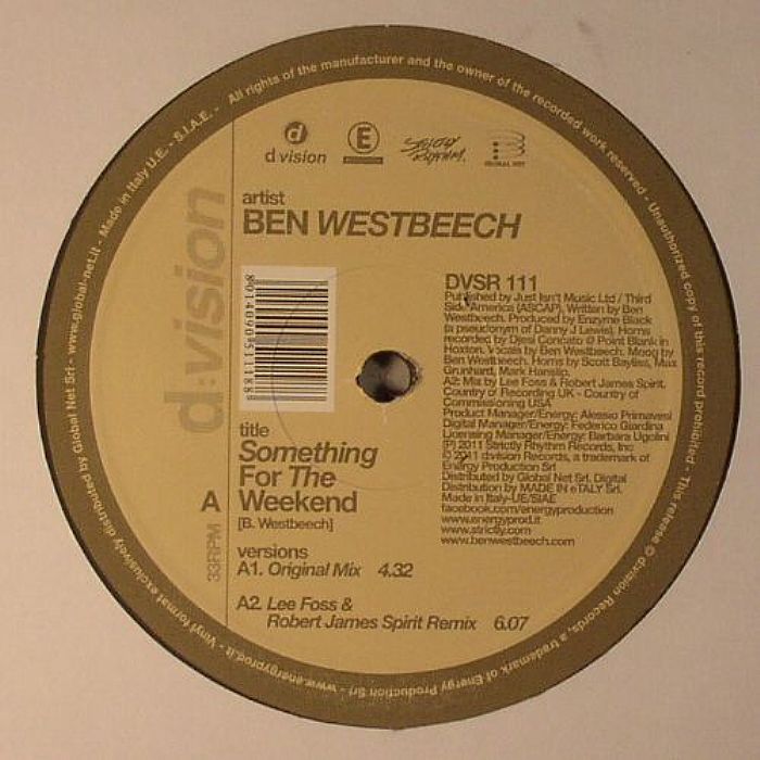 WESTBEECH, Ben - Something For The Weekend