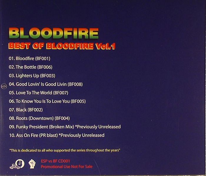 BLOODFIRE aka DAZ I KUE - Best Of Bloodfire Vol 1