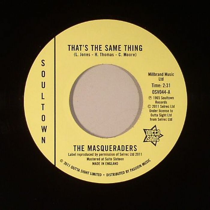 The Masqueraders – That's The Same Thing vinyl cover