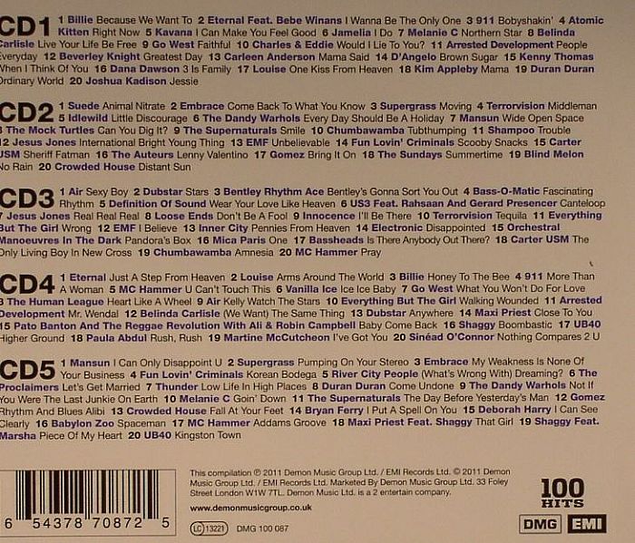 VARIOUS 100 Hits 90s Anthems CD at Juno Records.