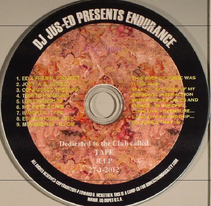 DJ JUS ED feat FRED P/DJ QU/TBK - Endurance
