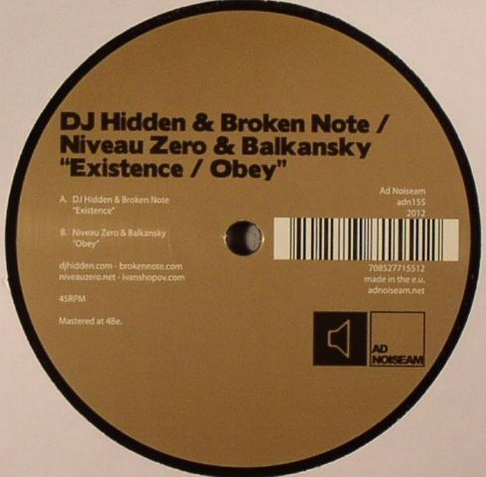 DJ HIDDEN/BROKEN NOTE/NIVEAU ZERO/BALKANSKY - Existence/Obey