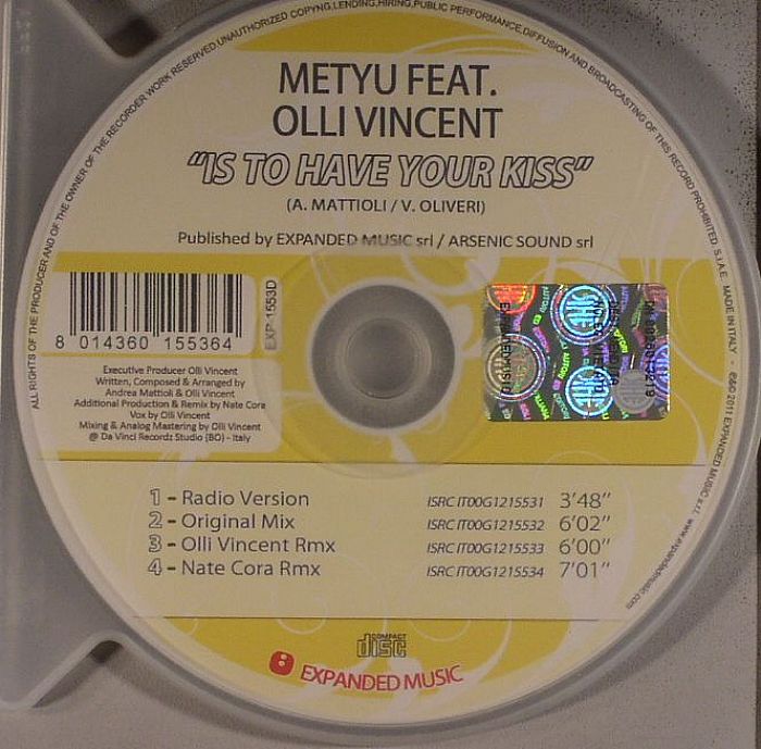 METYU feat OLLI VINCENT - Is To Have Your Kiss